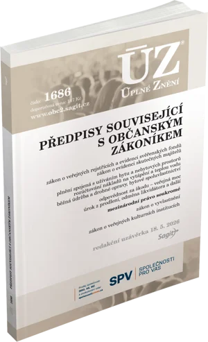 ÚZ 1686 PŘEDPISY SOUVISEJÍCÍ S OBČANSKÝM ZÁKONÍKEM RED. UZ. 18. 5. 2026