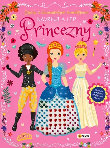 KNIHA S DIAMANTOVÝMI SAMOLEPKAMI PRINCEZNY - NAVRHUJ A LEP