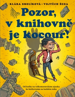 POZOR, V KNIHOVNĚ JE KOCOUR!