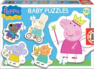 PUZZLE BABY PRASÁTKO PEPPA 5V1 (3-5 DÍLK