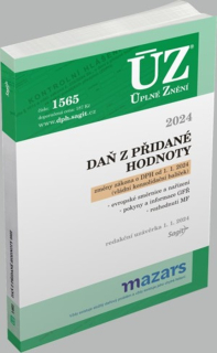 ÚZ 1565 DAŇ Z PŘIDANÉ HODNOTY 2024 ZMĚNY OD 1.1.2024
