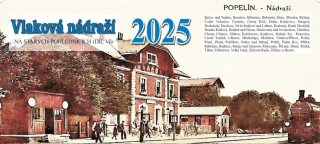 STOLNÍ KALENDÁŘ VLAKOVÁ NÁDRAŽÍ 2025