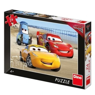 AUTA 3 - NA PLÁŽI: PUZZLE 24 DÍLKŮ