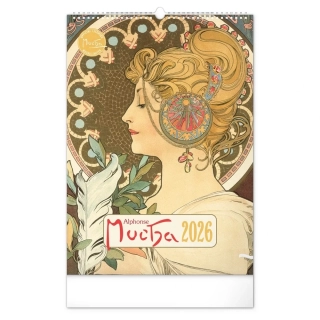 KALENDÁŘ 2026 NÁST: ALFONS MUCHA, 33 X 46 CM