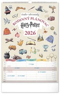 KALENDÁŘ 2026 NÁST: RODINNÝ, PLÁNOVACÍ HARRY POTTER, 33 X 46 CM