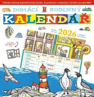 DOMÁCÍ RODINNÝ KALENDÁŘ 2026 NÁSTĚNNÝ