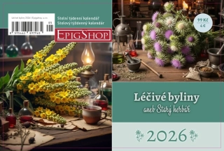 KALENDÁŘ 2026 LÉČIVÉ BYLINY ANEB STARÝ HERBÁŘ - STOLNÍ, TÝDENNÍ
