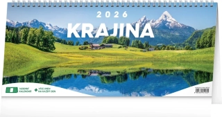 KALENDÁŘ 2026 STOLNÍ: KRAJINA/14DENNÍ