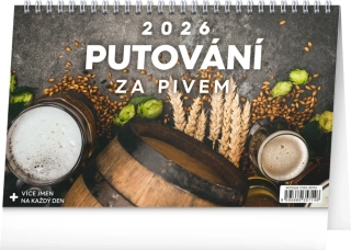 KALENDÁŘ 2026 STOLNÍ: PUTOVÁNÍ ZA PIVEM