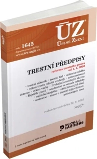 ÚZ 1645 TRESTNÍ PŘEDPISY REFORMA TRESTNÍHO PRÁVA OD 1.1.2026