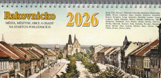 RAKOVNICKO NA STARÝCH POHLEDNICÍCH 2026-STOLNÍ KALENDÁŘ