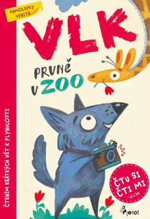 VLK PRVNĚ V ZOO - ČTI SI, ČTI MI SE SAMOLEPKAMI