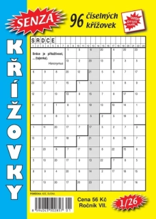 SENZA ČÍSELNÉ KŘÍŽOVKY 1/2026