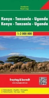 AK 2104 KEŇA TANZANIE UGANDA RWANDA 1:2M