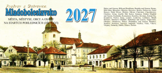 MLADOBOLESLAVSKO NA STARÝCH POHLEDNICÍCH 2027 STOLNÍ KALENDÁŘ
