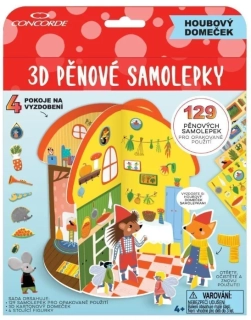 PĚNOVÉ SAMOLEPKY 3D/HOUBOVÝ DOMEČEK