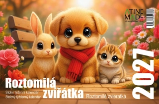 KALENDÁŘ 2027 ROZTOMILÁ ZVÍŘÁTKA, STOLNÍ