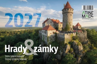 KALENDÁŘ 2027 HRADY A ZÁMKY, STOLNÍ, TÝDENNÍ