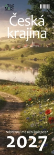 KALENDÁŘ 2027 ČESKÁ KRAJINA, NÁSTĚNNÝ, KRAVATA, 14,8 X 42 CM