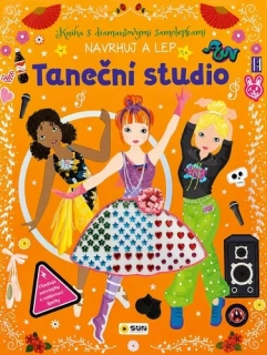 KNIHA S DIAMANTOVÝMI SAMOLEPKAMI TANEČNÍ STUDIO - NAVRHUJ A LEP