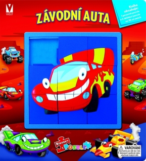 ZÁVODNÍ AUTA-ŘÍKANKY S PUZZLE