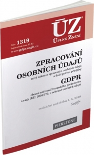ÚZ 1319 ZPRACOVÁNÍ OSOBNÍCH ÚDAJŮ, GDPR