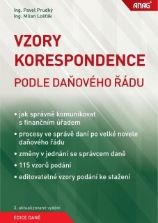 VZORY KORESPONDENCE PODLE DAŇOVÉHO ŘÁDU