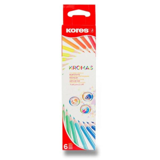 PASTELKY KROMAS,TROJHRANNÉ 3MM/6 BAREV