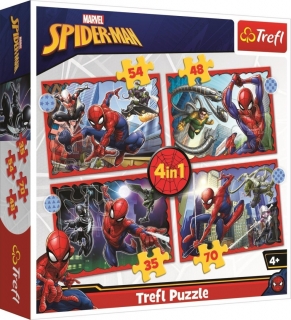 PUZZLE HRDINNÝ SPIDERMAN 4V1/35,48,54,70