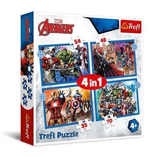 PUZZLE STATEČNÍ AVENGERS 4V1/35,48,54,70